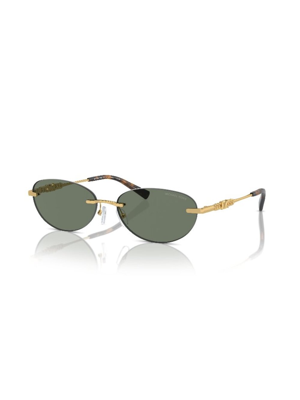 New Michael Kors Women's Sunglasses Green Round Lens Metal Frame MK1151 18963H